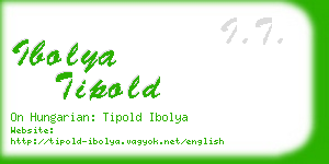 ibolya tipold business card